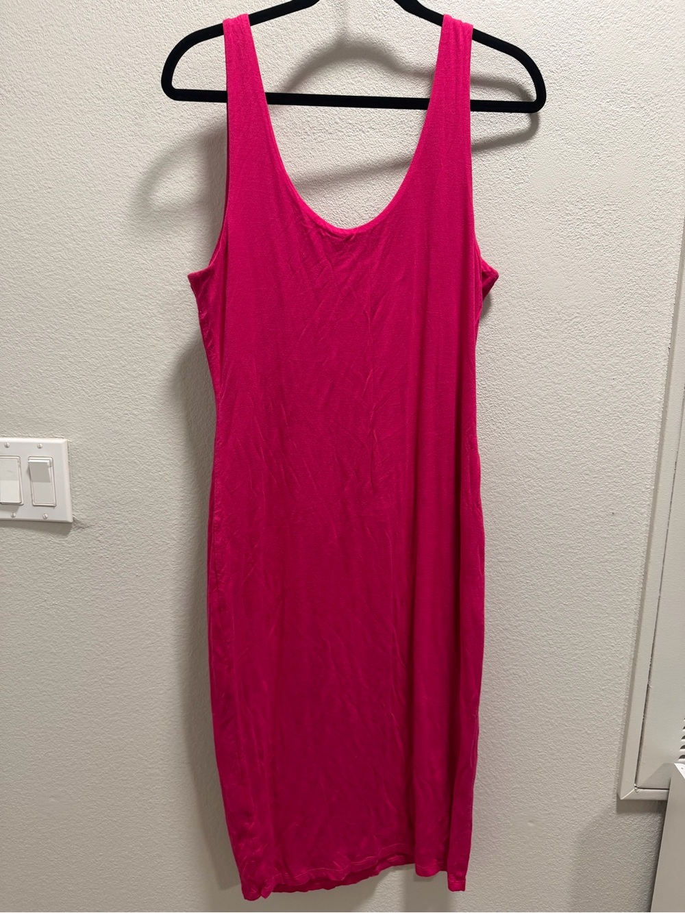 Bar III Hot Pink Scoop Neck Sleeveless Dress